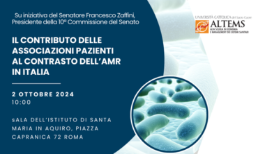 IL CONTRIBUTO DELLE ASSOCIAZIONI PAZIENTI AL CONTRASTO DELL’AMR IN ITALIA